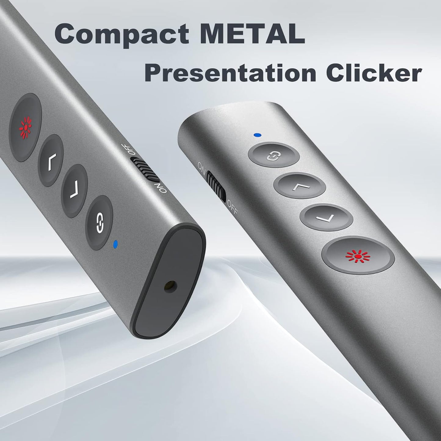 Rechargeable Hyperlink Presentation Clickers for PowerPoint, USB-C/A Presentations Power Point Remote Clicker, Wireless Presenter Remote for Computer/Mac/PPT/Google Slide Advancer
