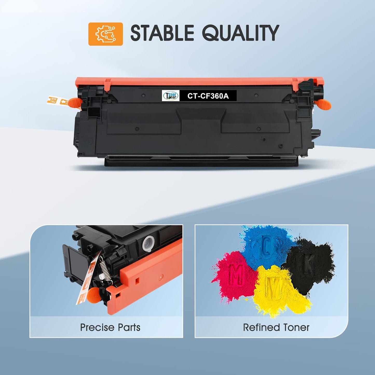 508A M553 Toner Cartridge Set 4-Pack Compatible Replacement for HP 508A 508X Toner for Enterprise M553 M552 553 MFP M577 CF360X CF361X CF362X CF363X (New Version, Black Cyan Magenta Yellow)