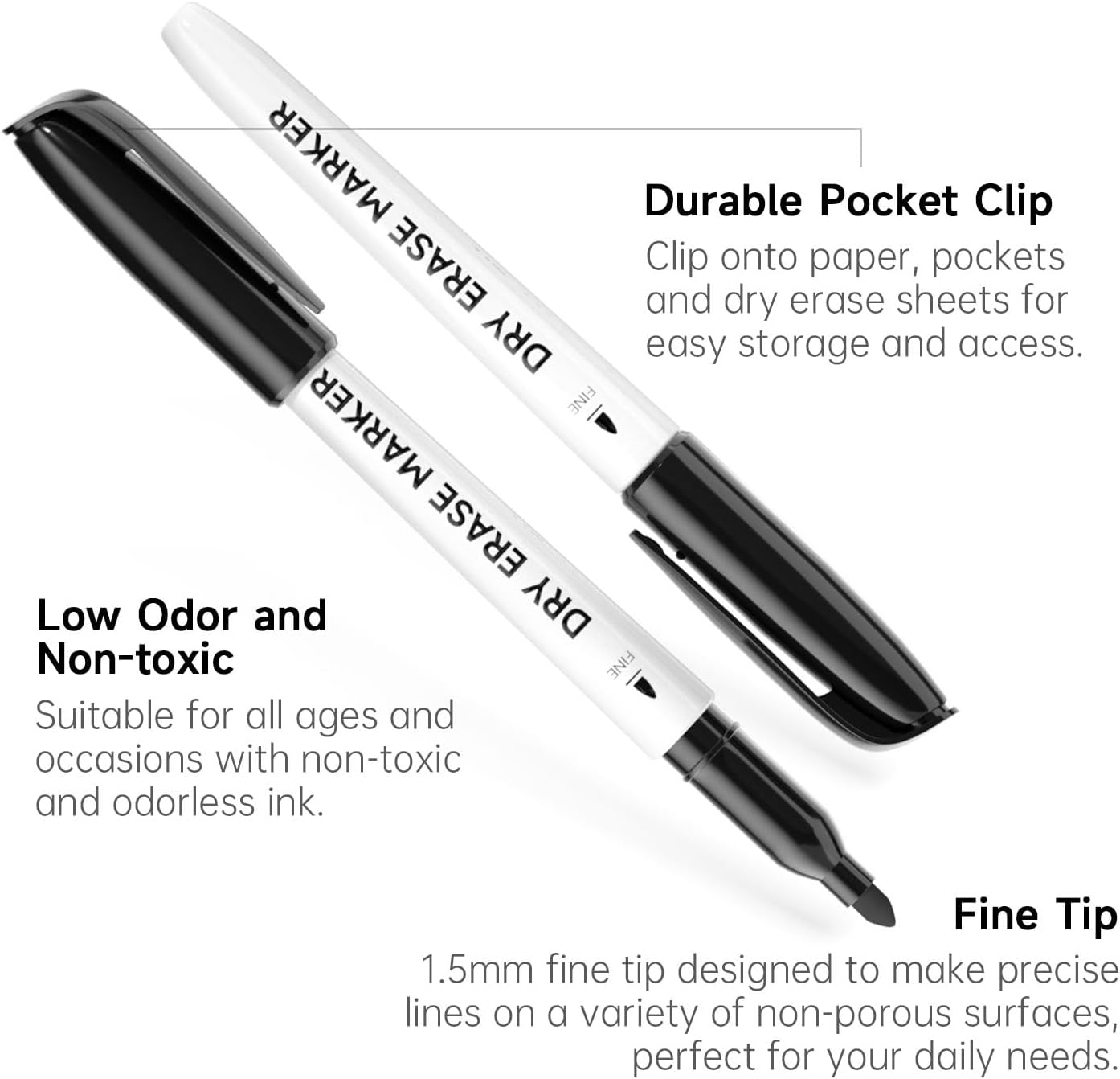 Black Dry Erase Markers - Set of 60