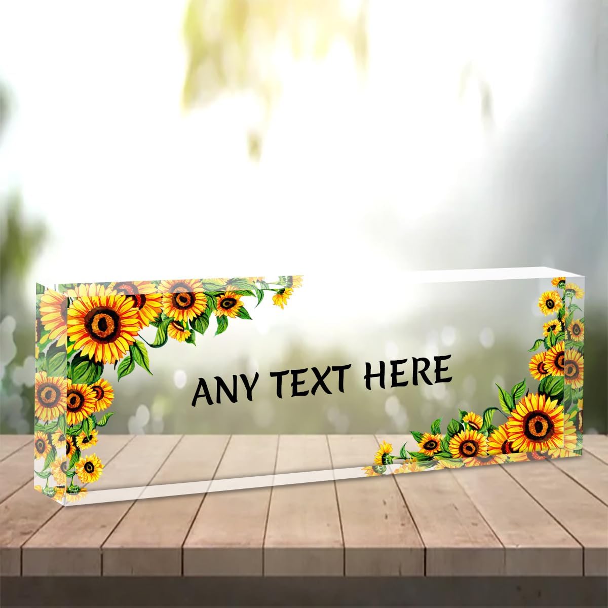 Agriism Desk Name Plate Personalized Custom Acrylic Block Nameplate Sign for Office Customized Desk Plate Appreciation Decor Gift 8x2.5 Inch