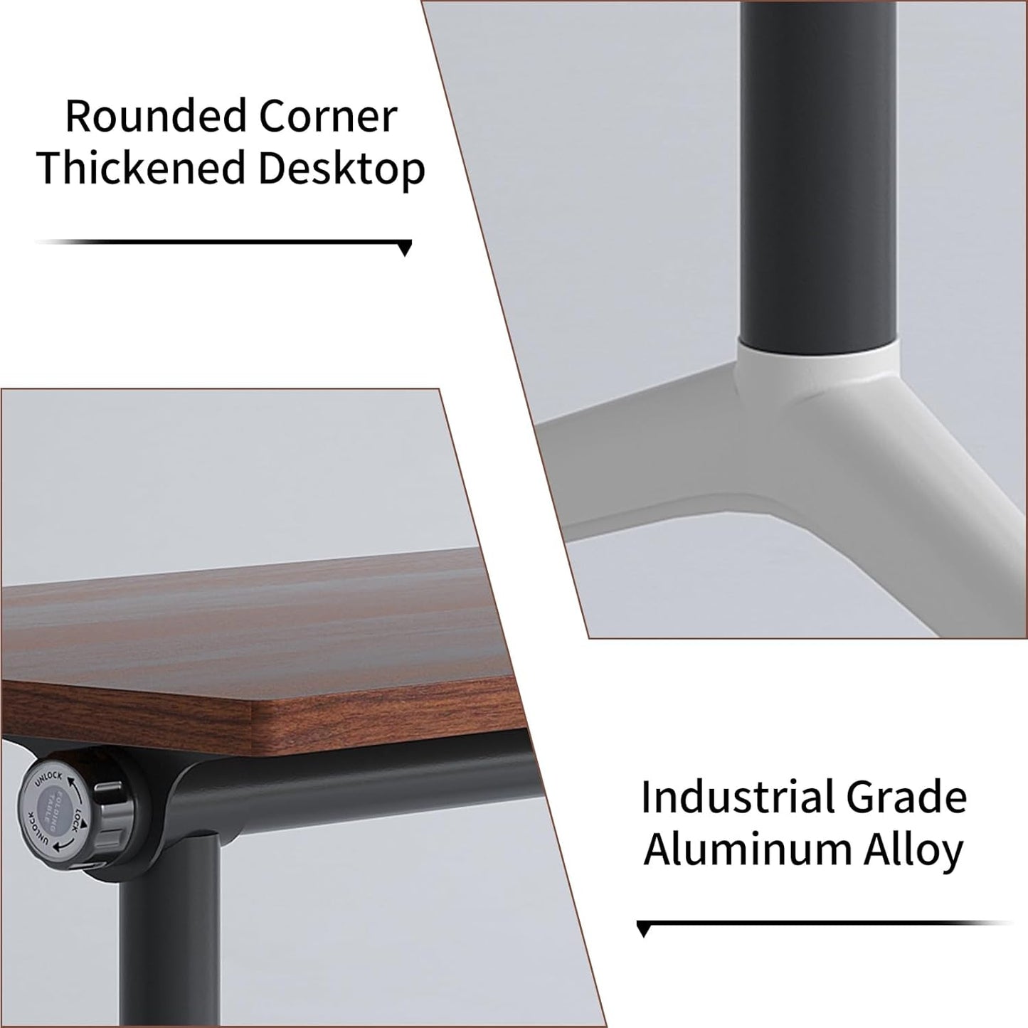 Conference Room Table with Flip-Top Design for Dynamic Meetings, Business Table Computer Desk with Heavy-Duty Frame,Foldable Seminar Meeting Tables for Home Office (2, A, 47.2IN)