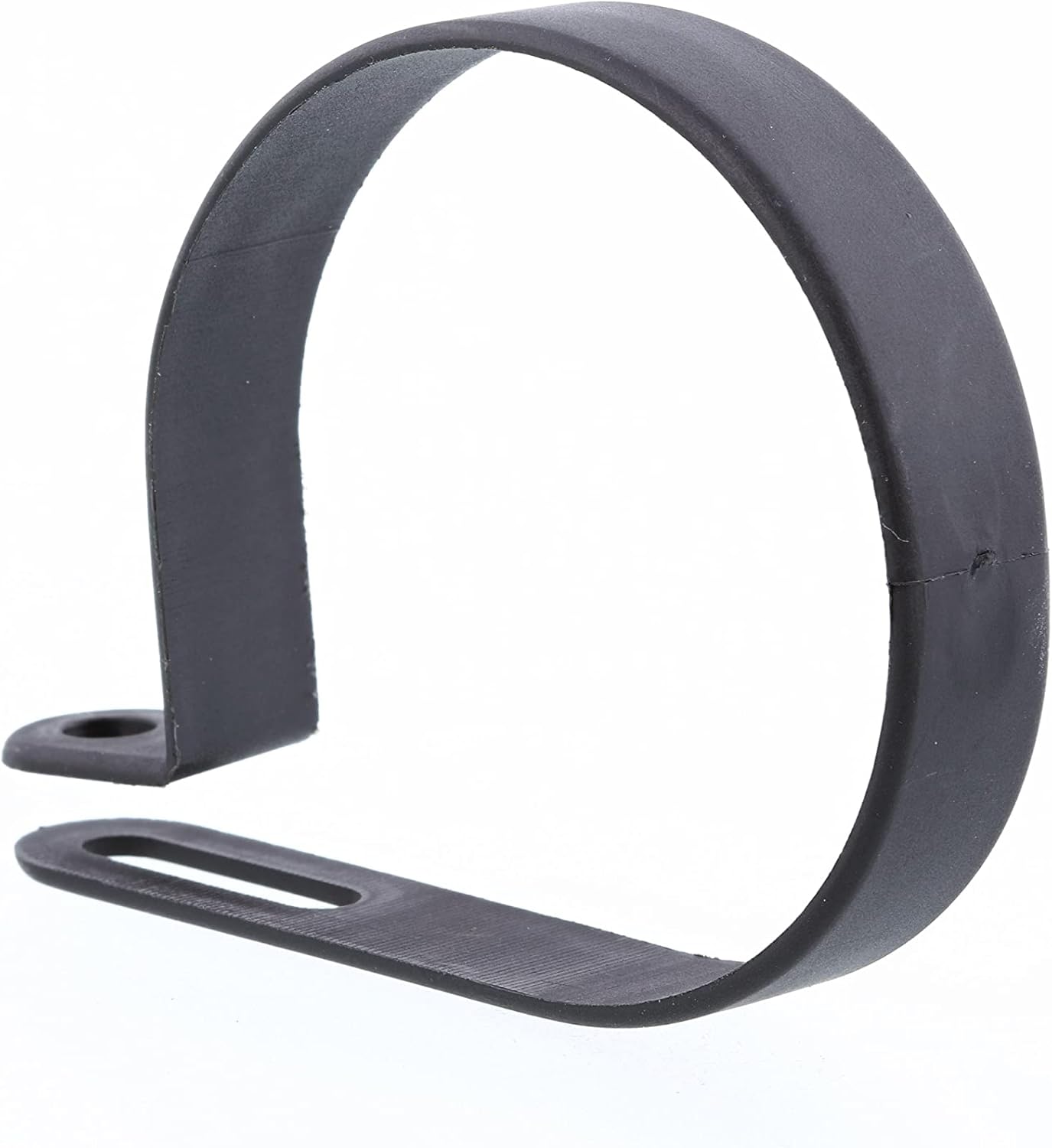 Secure 2 Inch Standard R Type UV Black Nylon Screw Mount Cable Clamp for Wire Management - 100 Pack