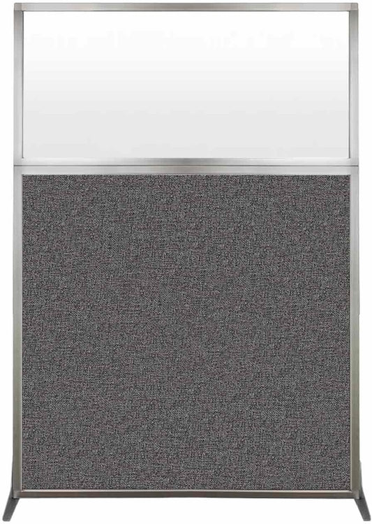 Versare Hush Screen Portable Room Divider | Workstation Wall Divider | Freestanding Privacy Hush Panels | Frosted Windows | Fabric Office Divider Screen | Great for Room Separation