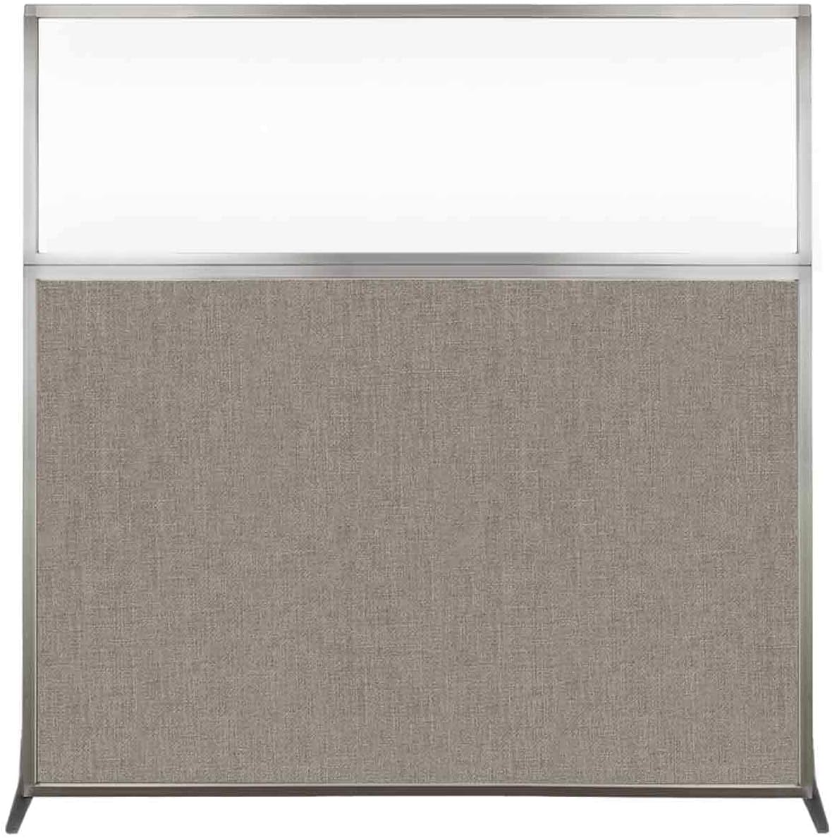 Versare Hush Screen Portable Room Divider | Workstation Wall Divider | Freestanding Privacy Hush Panels | Clear Windows | Fabric Office Divider Screen | Great for Room Separation