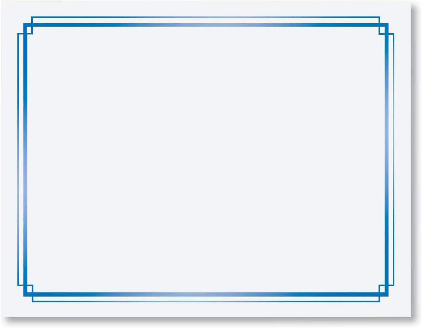 PaperDirect Foil Elegance Specialty Certificates, 50 Sheets of 38lb White Paper, 8½" x 11", Double Blue Foil Border, Perfect for Awards, Students, Employees, Volunteers, Course Completion, Diplomas