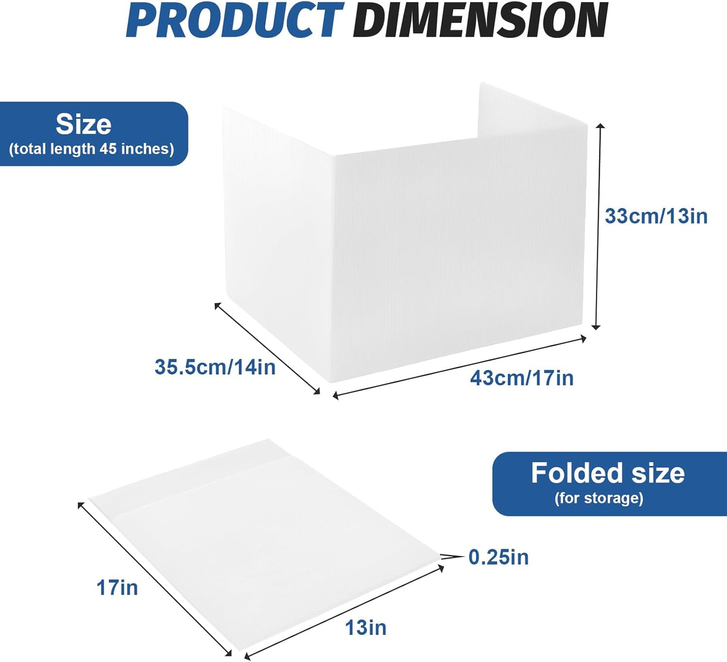 12 Pack Desk Dividers for Students,3-Fold Privacy Screens,Testing Dividers for Classroom Waterproof,Plastic Easy Clean Privacy Shields for Student Includes Extra Labels