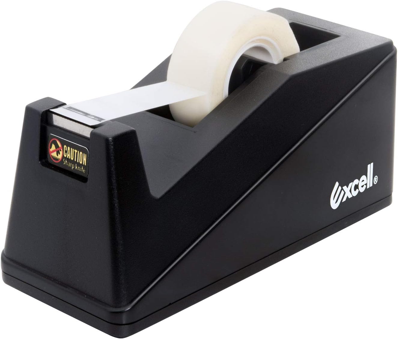 Excell Desk Tape Dispenser (1" core) with Non-Skid Base: Perfect for Office/School with Straight Tape cuts. Easy to use and Store with a Modern Design. Includes 3/4" Wide Tape Dispenser.