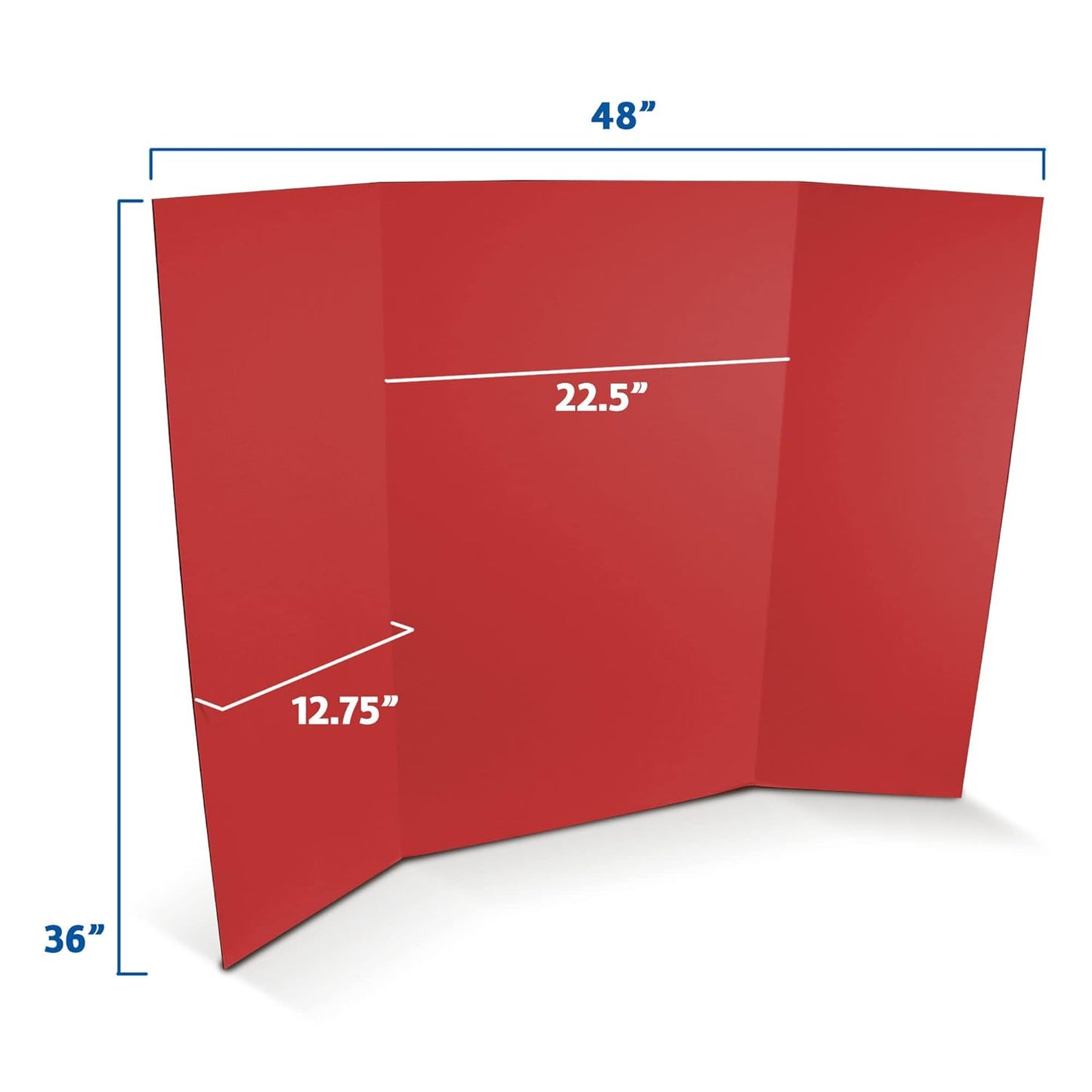 Flipside Products 36” x 48” Foam Project Boards for Presentations, Science Fair, School Projects, Event Displays and Trifold Picture Board - Red - 3 Pack
