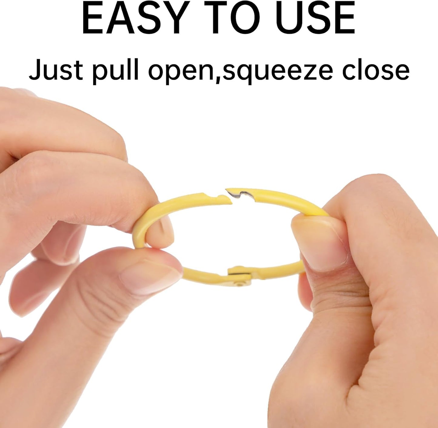 1.8 Inch (36 Pack) Metallic Loose Leaf Binder Rings 45mm Colorful Metal Steel Book Rings Keychain Key Rings Notebook Paper Rings for Index Cards Flash Cards for School Office Home, 9 Colors