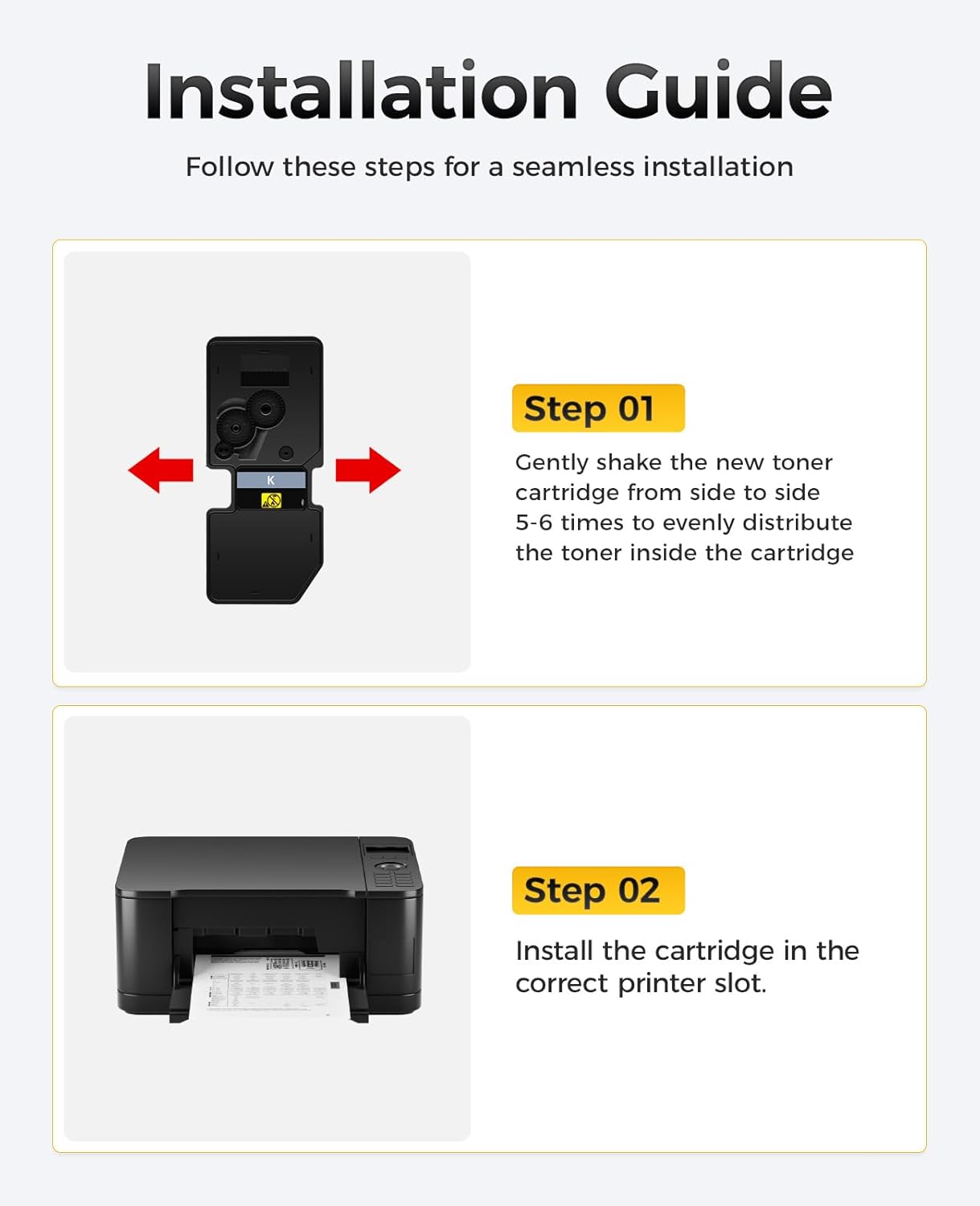 TK-5242 TK5242 Toner Cartridge Set 4-Pack High Yield Compatible for Kyocera ECOSYS M5526cdn M5526cdw M5026cdn M5026cdw Printer Replacement for Kyocera 1T02R70US0 1T02R7CUS0 1T02R7BUS0 1T02R7AUS0 Black