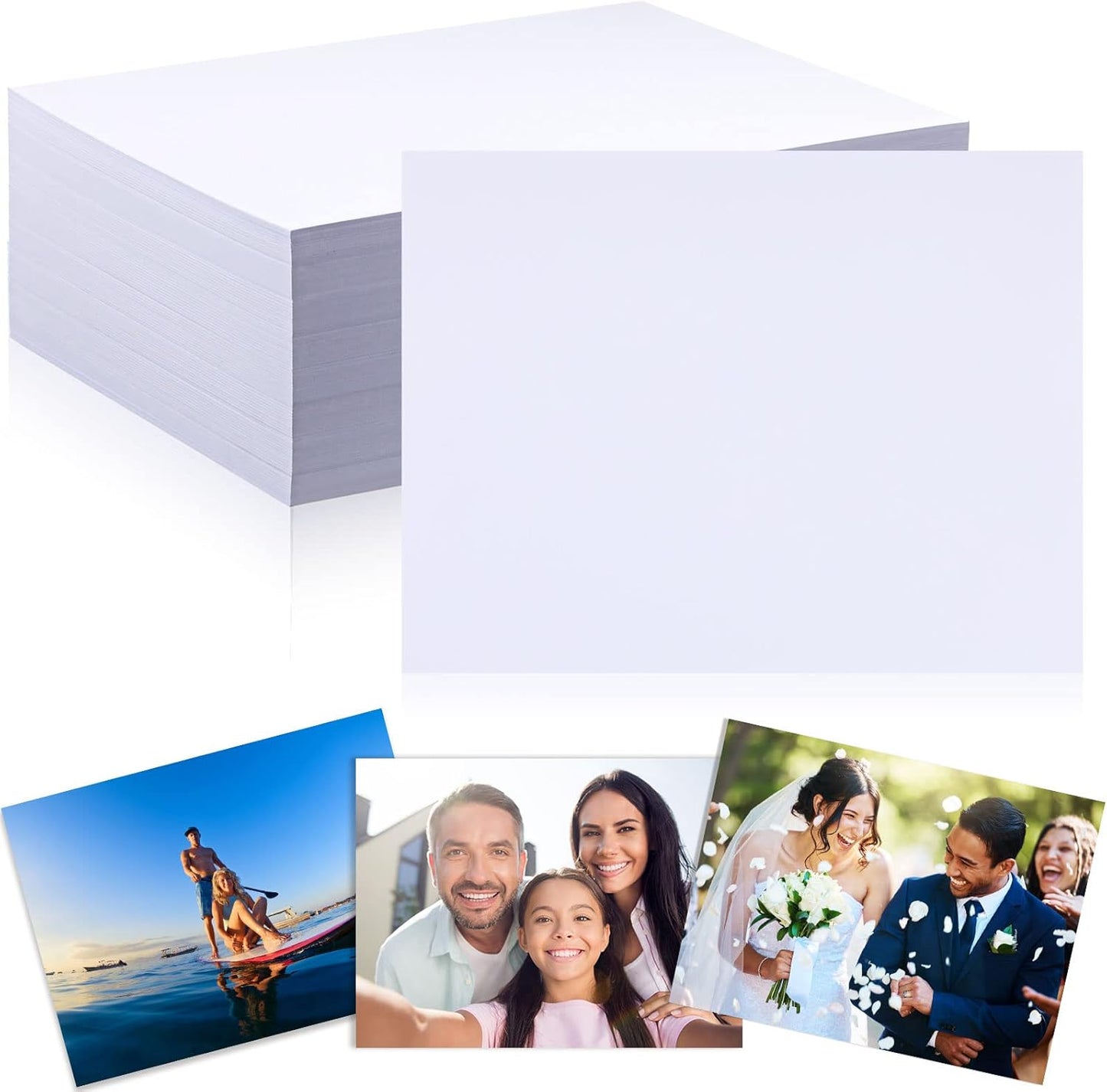 Fainne 400 Sheets Photo Paper 8.5 x 11 in Glossy Double Sided 54lbs 9.5mil 200gsm Photo Paper Glossy Card Stock for Inkjet Printing Printer Making Pictures Calendar Greeting Card Printing