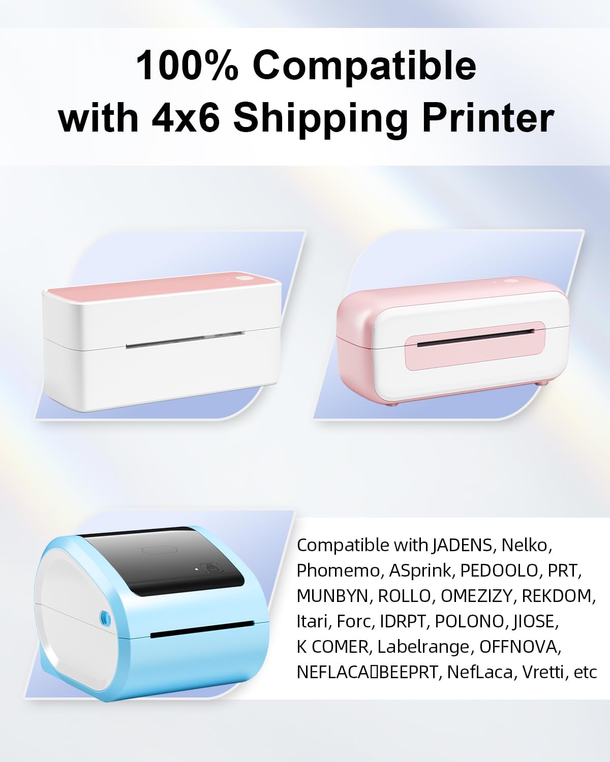 Phomemo 2.25”x1.25” Reflective Thermal Labels, Color Self-Adhesive Stickers Label, Relly Cool Thermal Printer Label for Address, Logo, Shipping, Barcodes, QR Code (500 Labels/Rolls,1 Roll