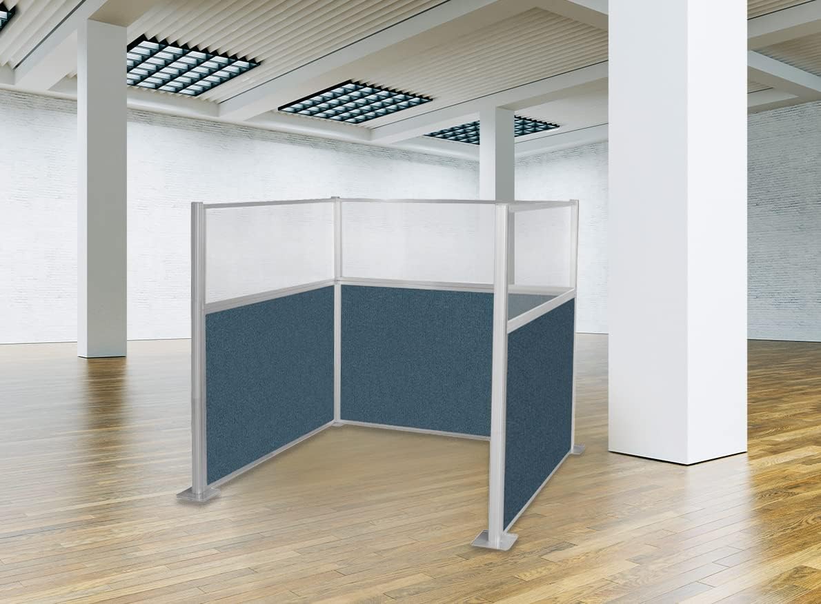 Versare Hush Panel Cubicle Kit | Workstation Partition Walls | Sound Dampening Cubicle Walls | Partitions for Desks