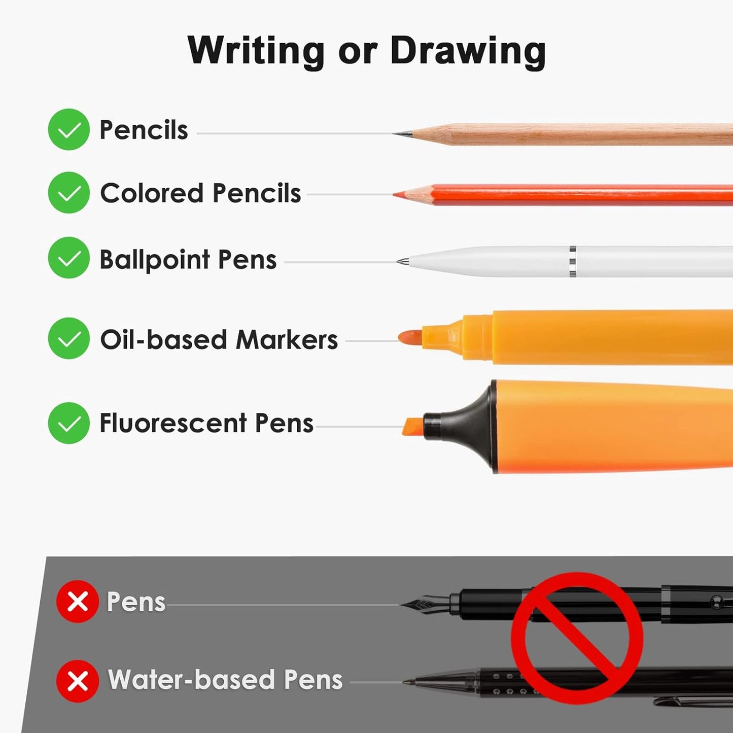 MIUTME 500 Pcs Transparent Sticky Notes,White Clear Sticky Notes School Supplies, Waterproof Self-Stick Note Pads 3x3 Inch