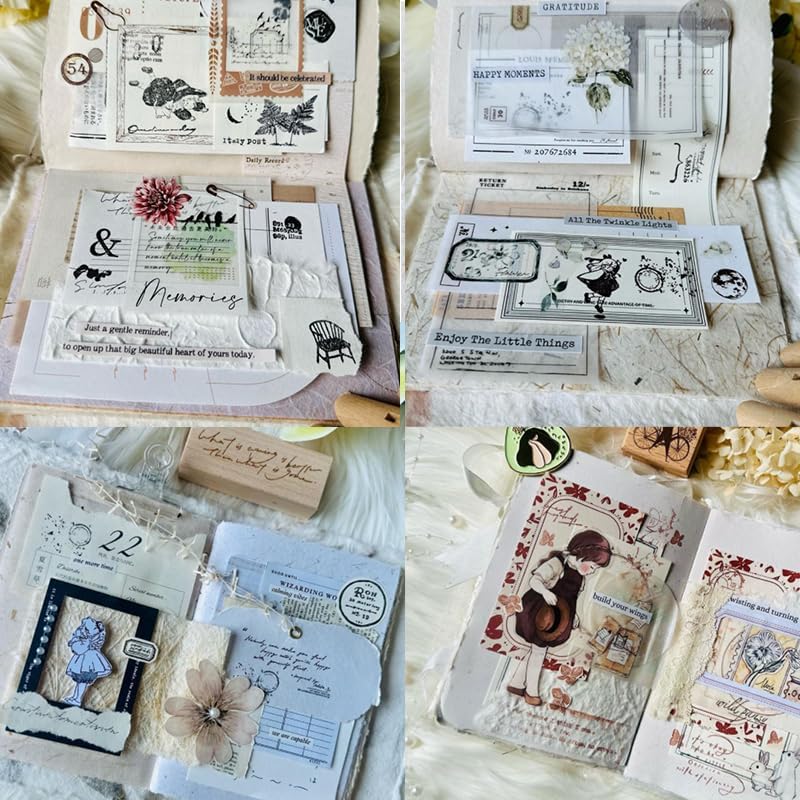 Textured Handmade Paper Sheets for Crafts, A5 Thick Rough Mulberry Recycled Scrapbook Papers for Card Making, Mixed Media, Embossed, DIY Junk Journals, Art Journaling Decorative Materials