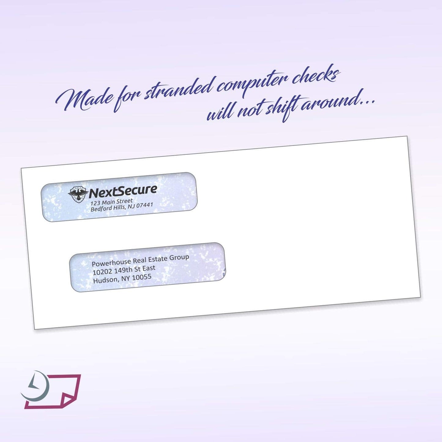 NextDayLabels - Box of 500# 8 Self Seal Double Window Security Check Envelopes