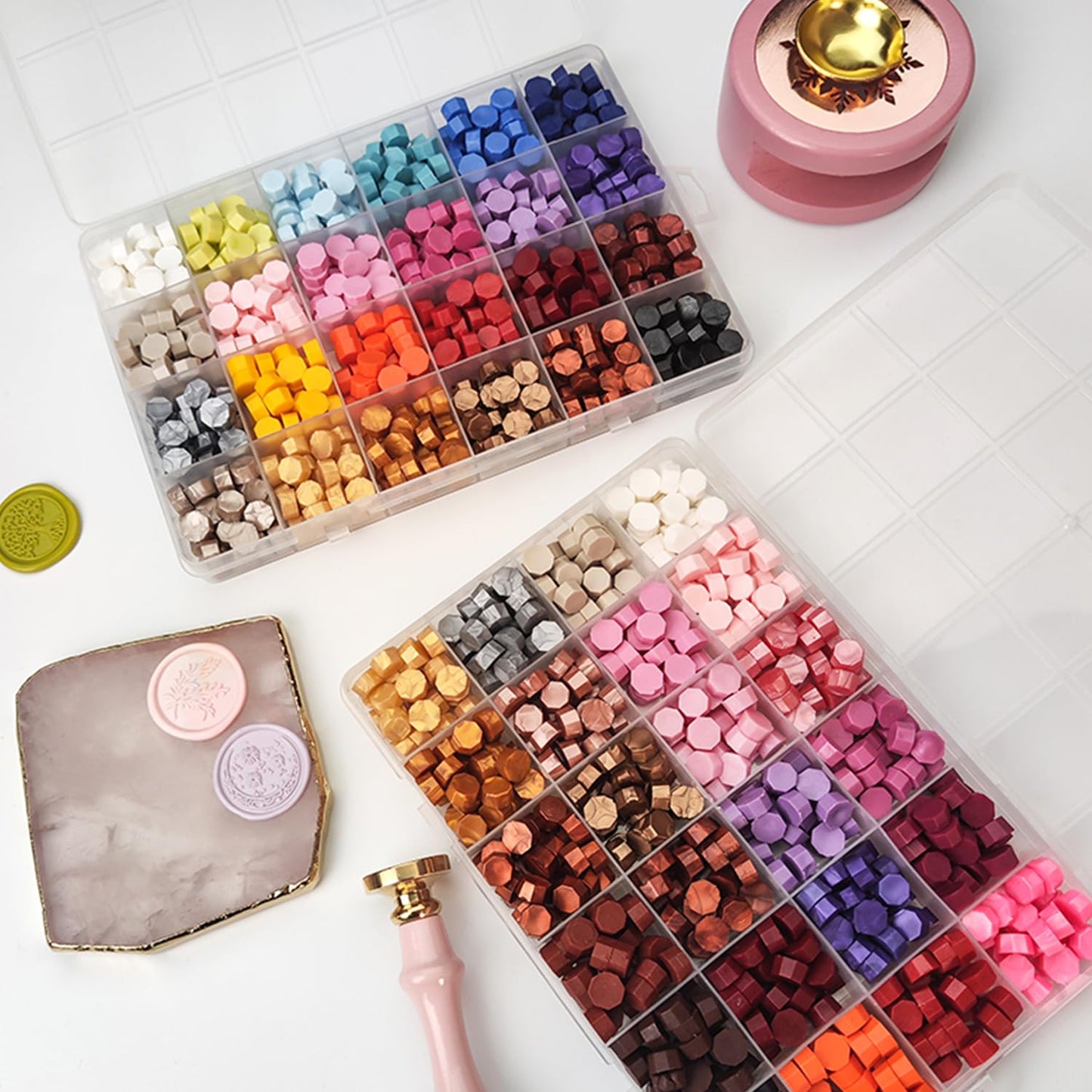 1200pcs Wax Seal Beads,48 Assorted Color Sealing Beads Ideal for Wax Seal Stamp Wedding Letter Envelope Decor Wine Bottle Sealing (Multi Color)