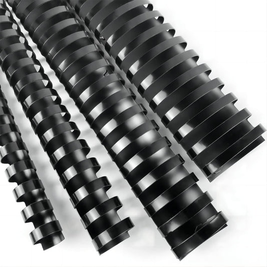 HOUYEE 40 Pack Multi-Size Ring Binding Combs: 5/8 Inch, 1 Inch, 1-1/2 Inch, Letter Size Black Plastic Spines