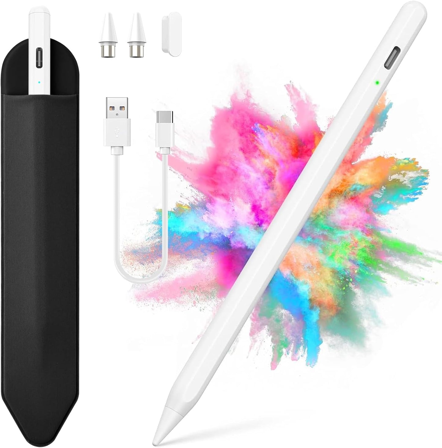 Stylus Pen for iOS&Android Touch Screens, Active Pencil for Samsung, Smart Digital Stylus Pens for Lenovo/Vivo/Mi/HUAWEI and Other Tablets, iPhone/Samsung/Google Pixel Smart Phones for Drawing&Writing