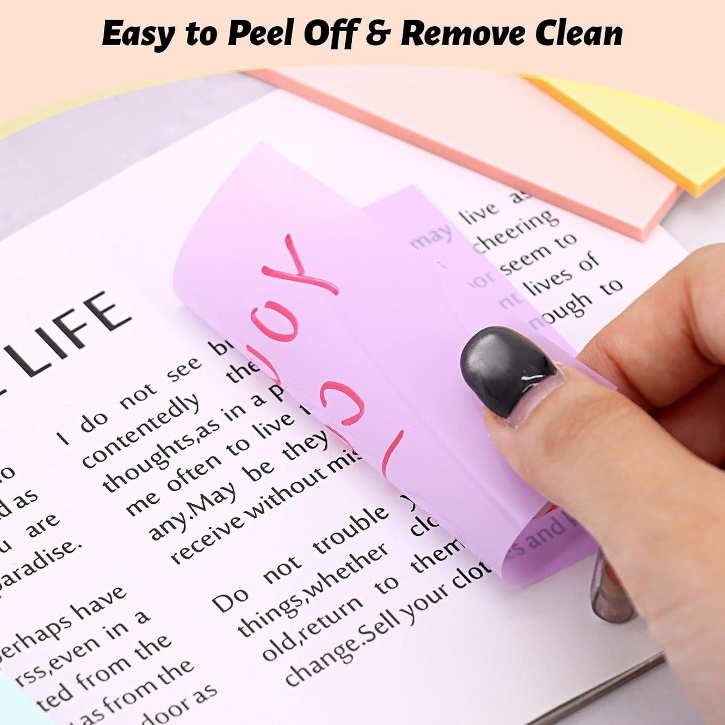 ‎SYMDROMIA Transparent Sticky Notes, 3"x3" Clear Sticky Notes, Post Translucent with See Through Self-Adhesive Sticky Pads for Office School College Supplies, 800 Sheets Bright Morandi