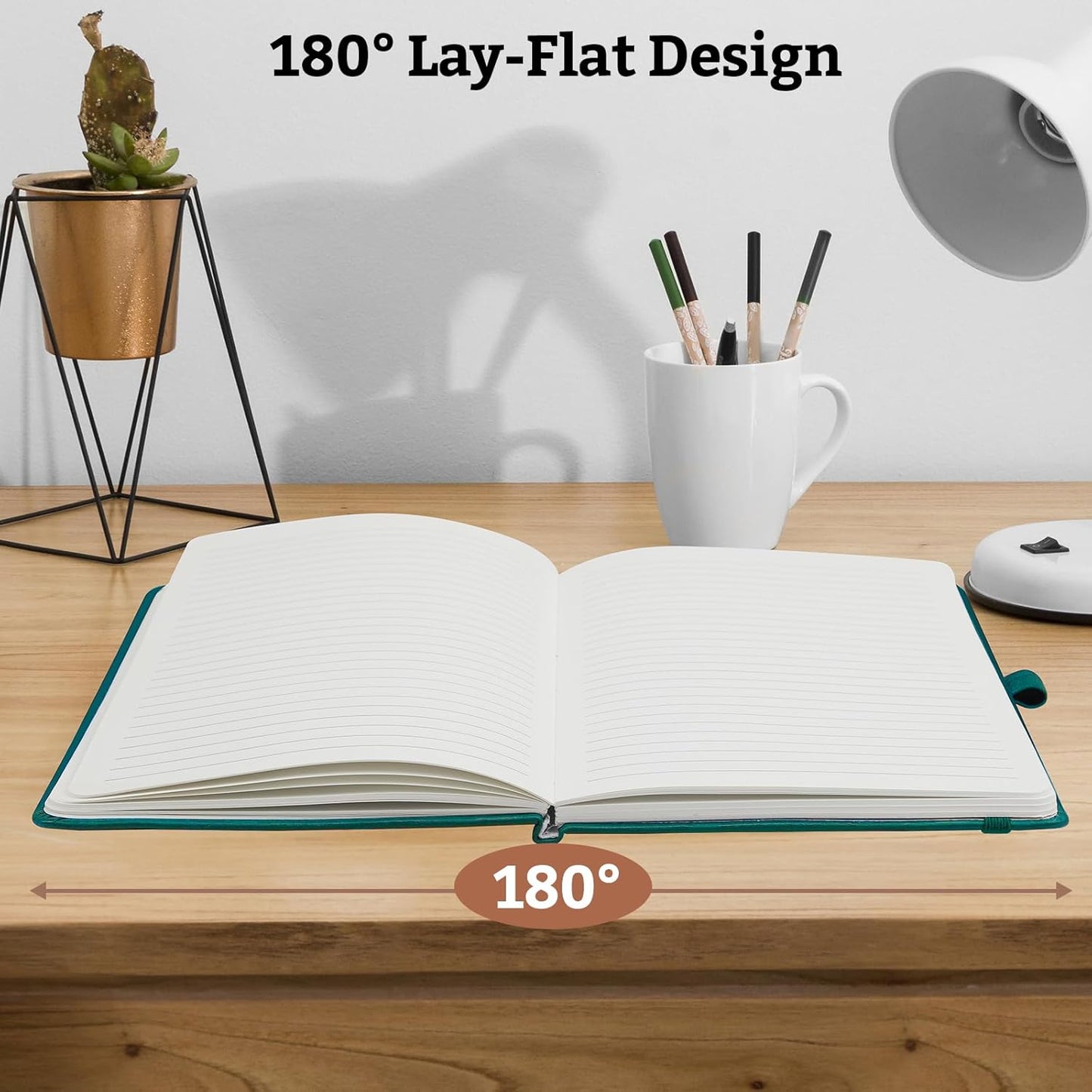 Hardcover Lined Bullet Dotted Journal Notebook, A5 140 192 Pages 100 120Gsm Paper College ruled for School,Work,Travel,and Daily Planning，5.7''*8.3'' (6, Turquoise, A5 Lined)