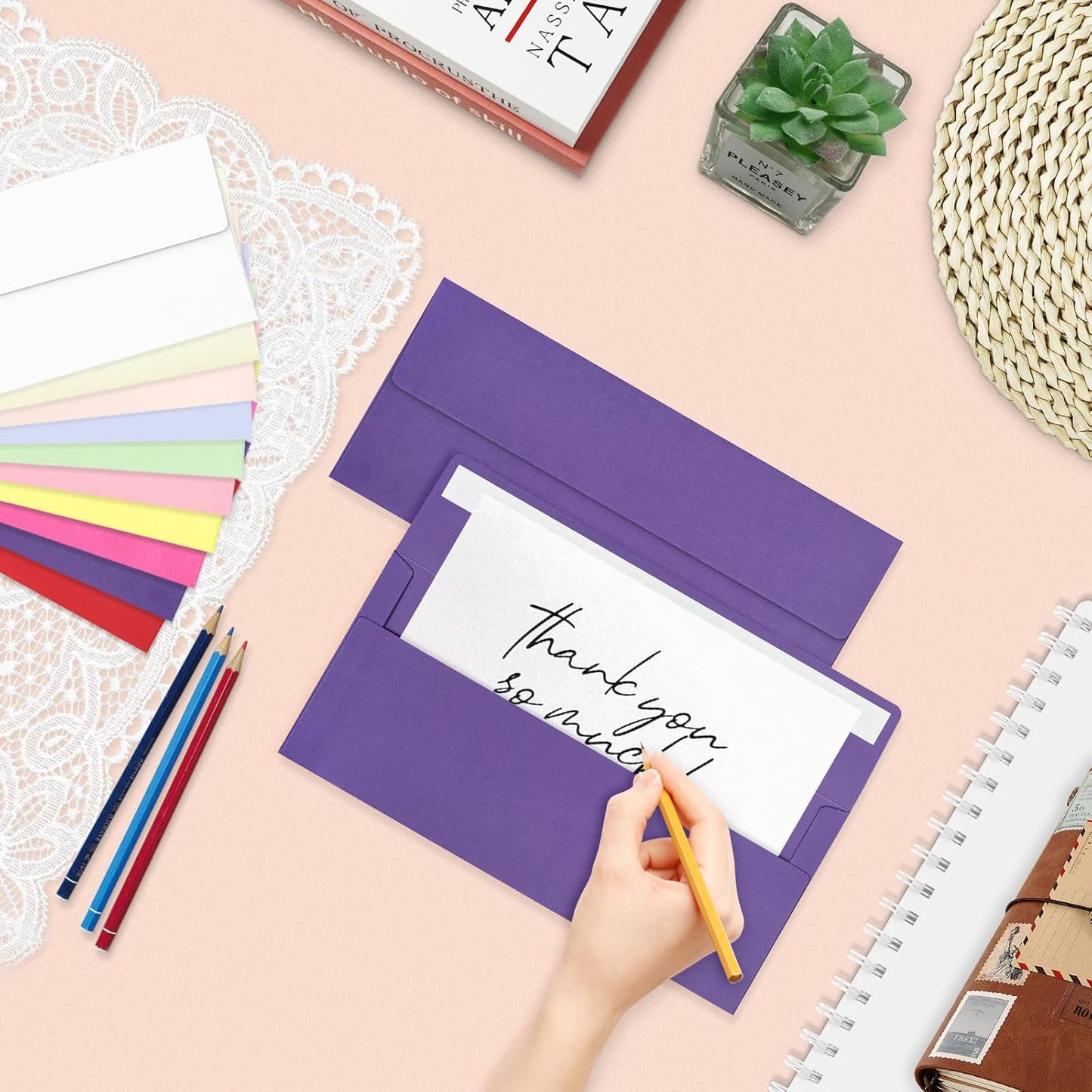 200 Pack Colorful #10 Business Envelopes, Standard Envelopes Self Seal, Letter Size Business Mailing Envelopes for Checks Letters Invoices Birthday Graduation Wedding, 4 1/8 x 9 1/2 Inch