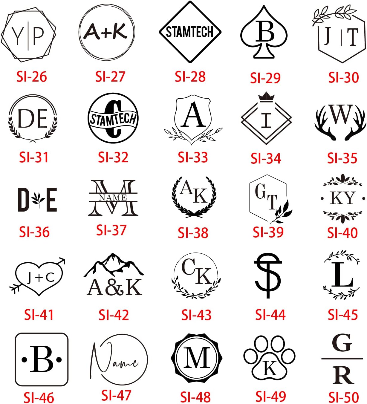 STAMTECH Custom Logo Embosser Stamp - Heavy Steel Embosser Stamp Design Your Own Logo or Emblem Perfect for Weddings Libraries Book Embosser