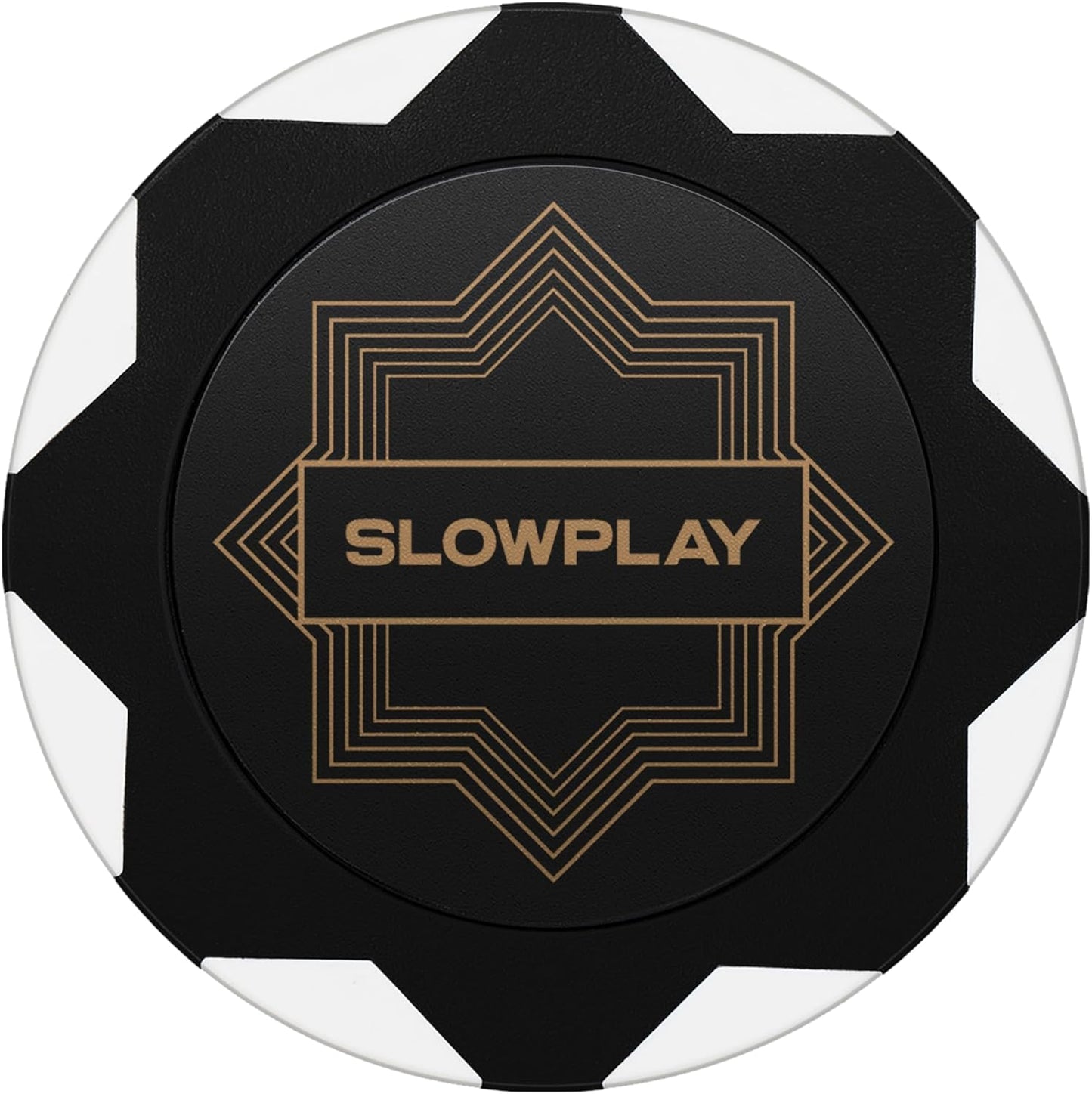 SLOWPLAY Nash Clay Poker Chips, 14 Grams Heavyweight Clay Composite, 40mm Large Chips in Bulk, Pack of 50 in White Without Denomination