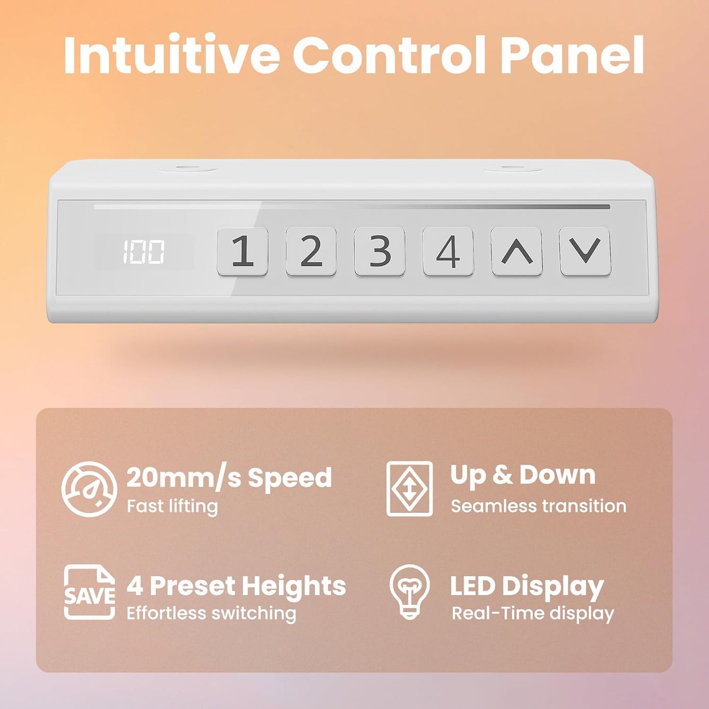 HUANUO 32" Small Electric Standing Desk Adjustable Height, 4 Memory Height Settings, Sit Stand Up Desk for Home Office & Computer Workstation, Sage Green