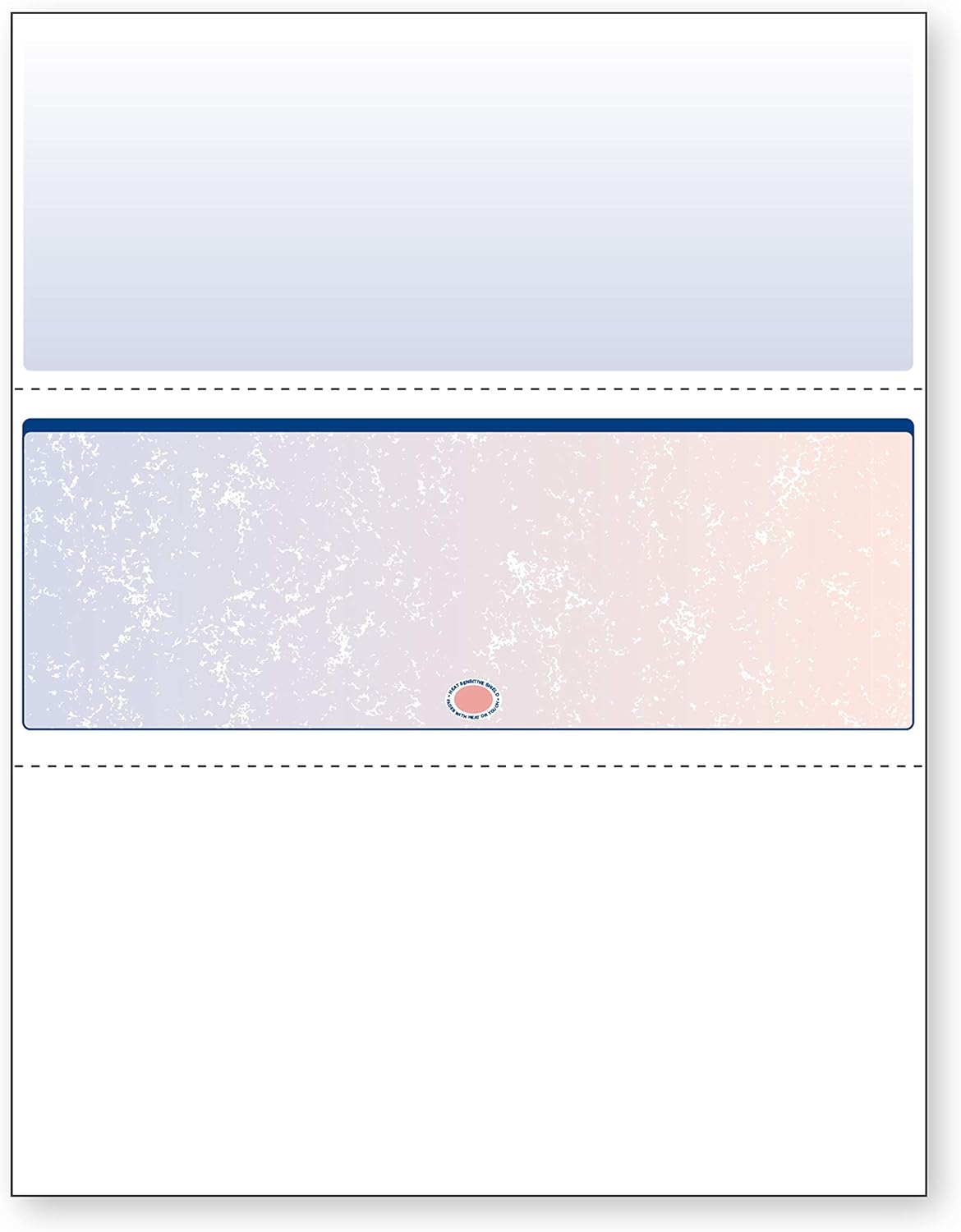 DocuGard Blue/Red Premier Prismatic Middle High Security Check Paper - Laser/Inkjet Printer Compatible - 13 Security Features - 500 Blank Business Checks (04534)