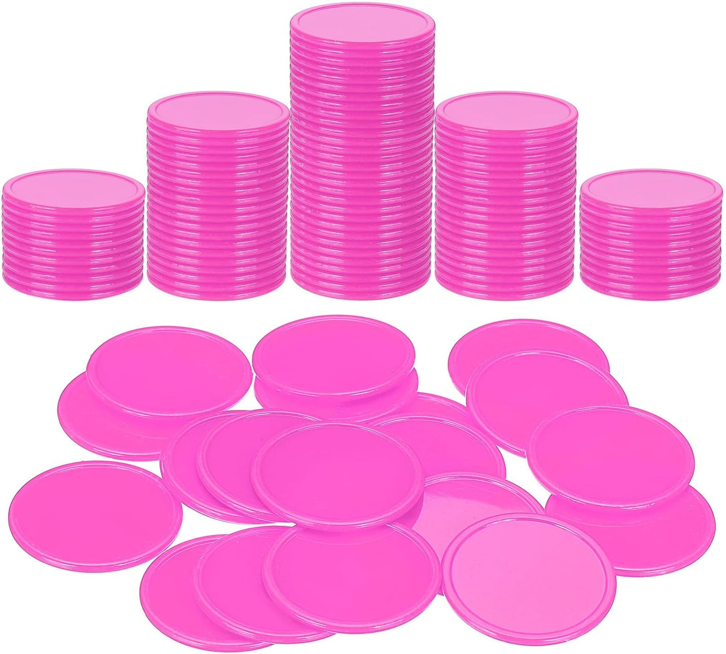 uxcell Plastic Poker Chips, Learning Counters Counting Counters Disks Markers Opaque Game Tokens for Game Play Math Counting