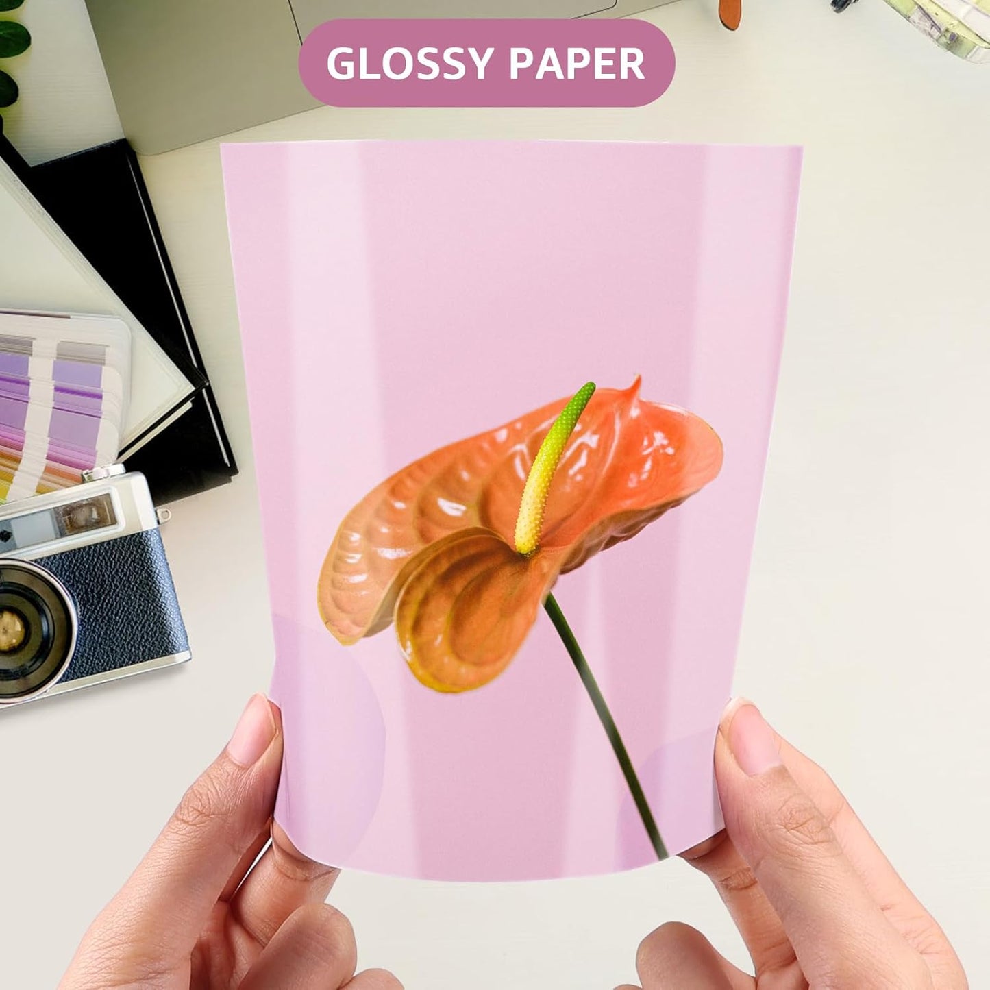 ZBEIVAN Photo Paper 5x7, 8.5x11 inch, Glossy Photo Papers 100 Sheets, 200 GSM Paper for Printer (50 Sheets of each size 5x7, 8.5x11)