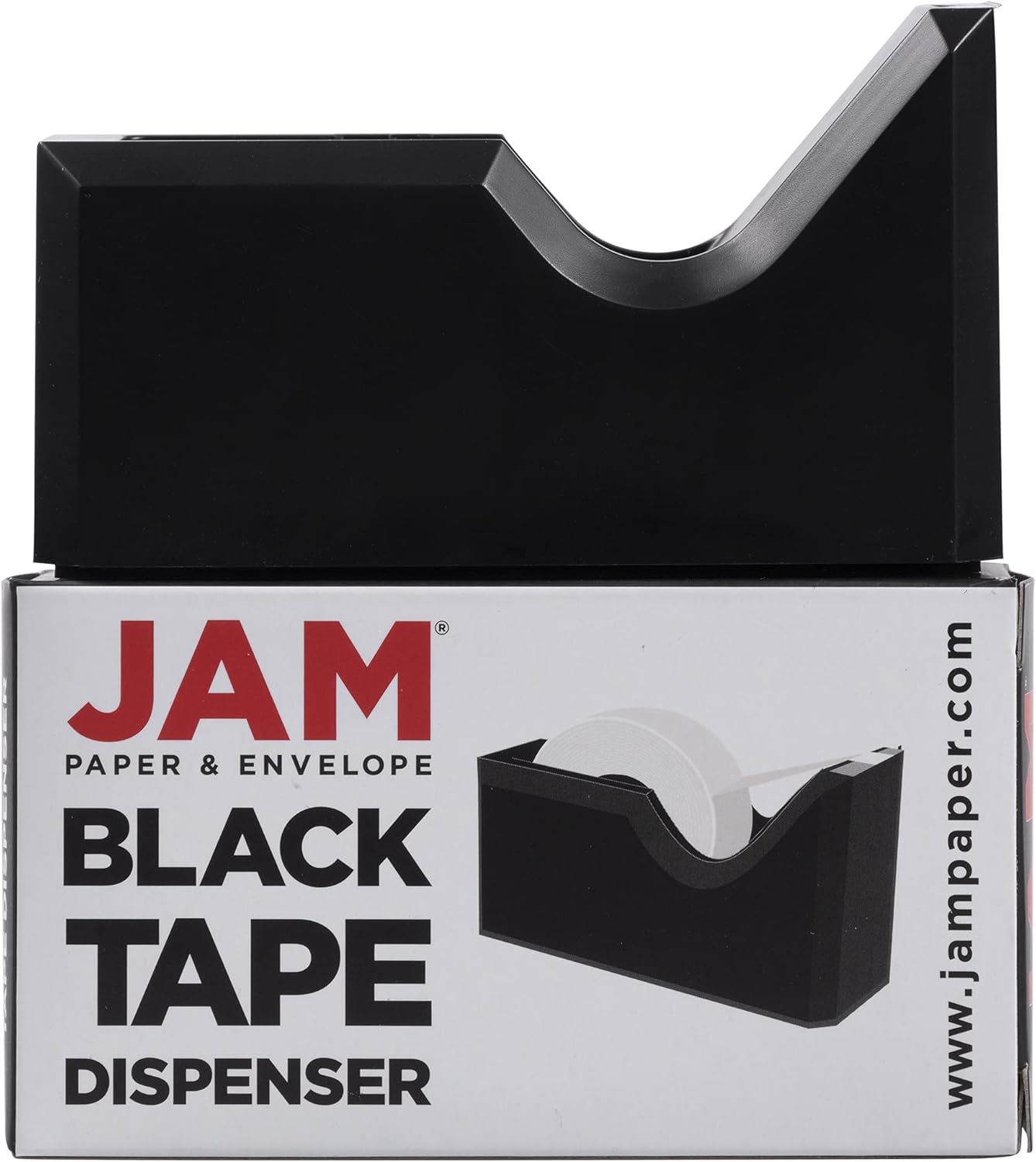 JAM PAPER Colorful Desk Tape Dispensers - Black - Sold Individually