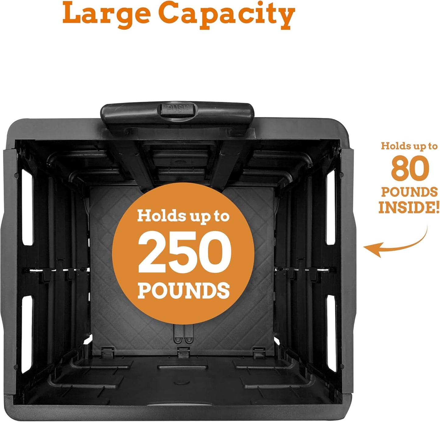 Inspired Living Ultra-Slim Rolling Collapsible Storage Pack-N-Roll Utility-carts, with Telescopic Handle, for Home, Garden, Shopping, Office, School use, Large, Leopard