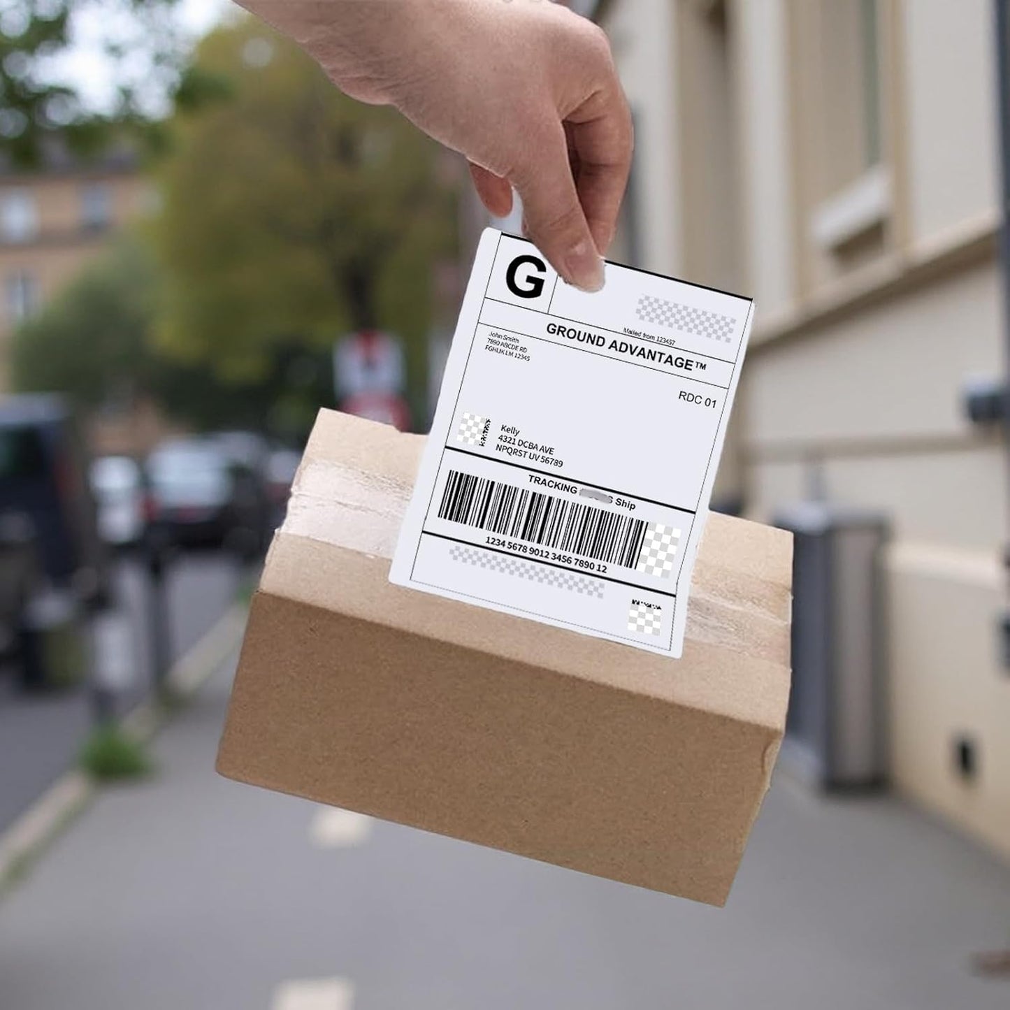 4"×6" Direct Thermal Shipping Label, Fanfold Thermal Label 4000 Packs (500packs Per Stack) Permanent Adhesive, Compatible with Zebra, Rollo, Jadens, Nelko