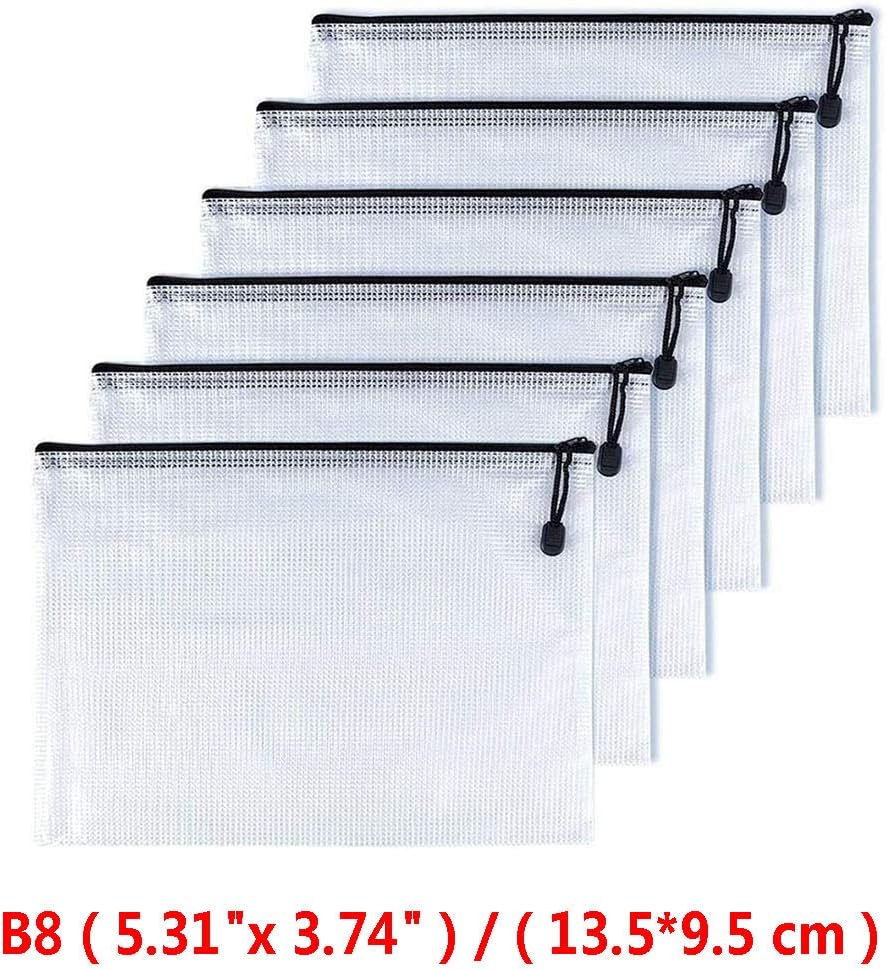 Oaimyy-B8,12 Pcs,Plastic Small Zipper Pouch Document Folders Bag & Zip File Folders for School Office Supplies, Travel,Puzzles Games Organizing Storage