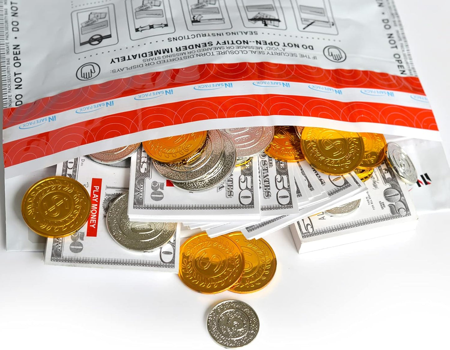 INSAFEPACK 100PCS 12"x16" Bank Deposit Bags - 100% Recyclable Tamper Evident Bags - Self Adhesion Security Bank Pocket