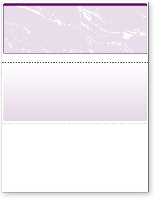 DocuGard Standard Purple Marble Top High Security Check Paper - QuickBooks & Laser/Inkjet Printer Compatible - 11 Security Features - 500 Blank Business Checks (04507)