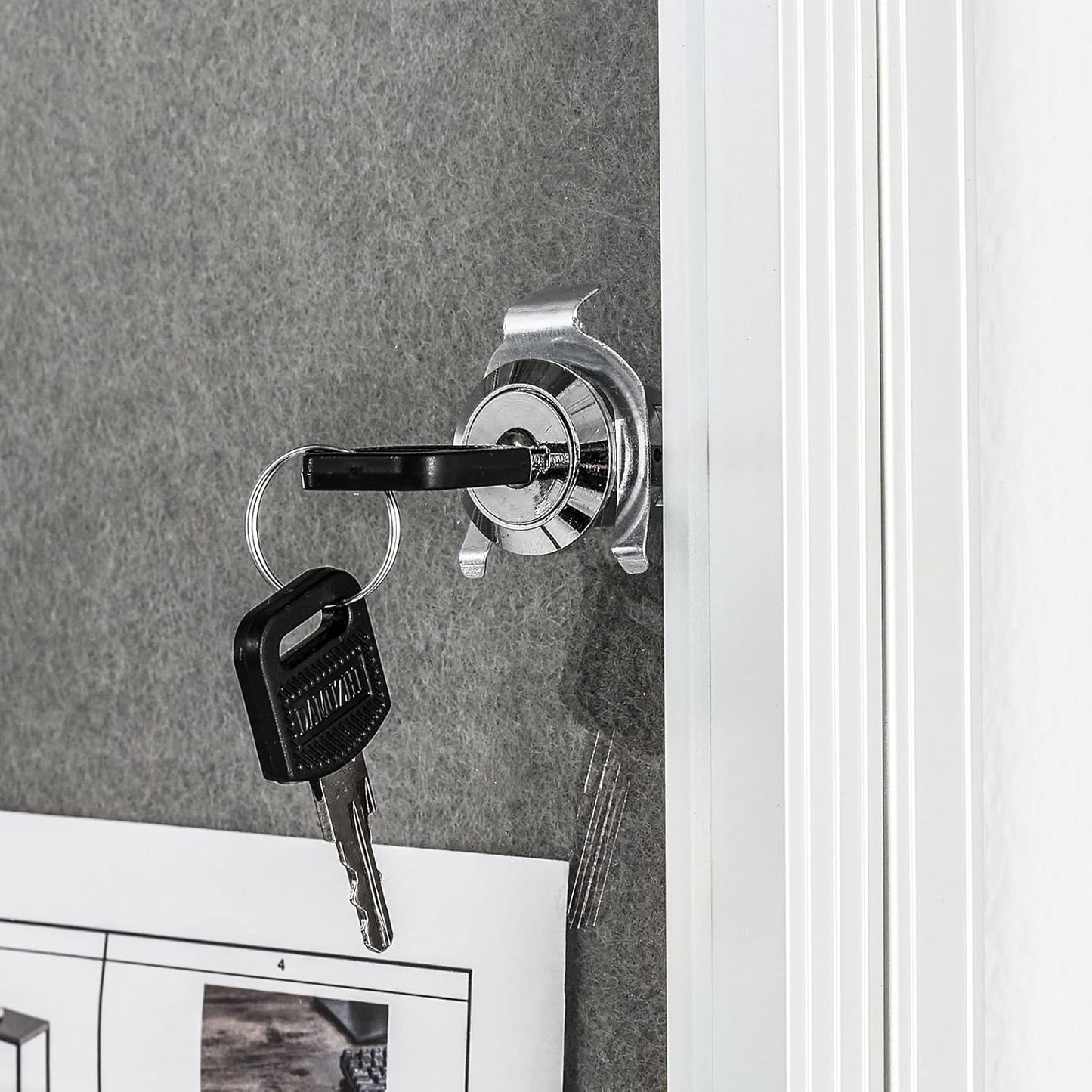 Lockable Enclosed Bulletin Board with 36x24 Acrylic Display Case – Aluminum Frame Notice Board with Self-Healing Felt Surface – Wall-Mounted for School, Office & Public Areas