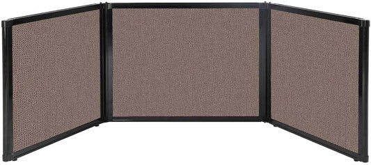 Versare Folding Tabletop Display | 3-Panel Partition | Lightweight Portable Workspace Divider | Latte 99" x 24"