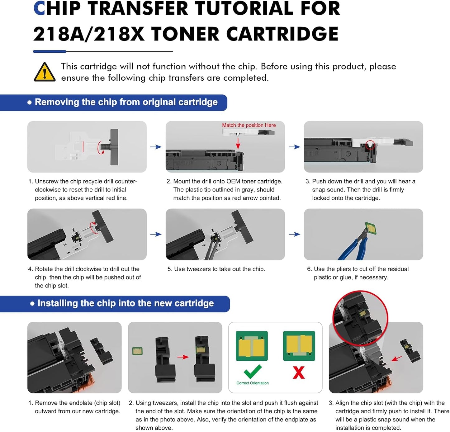 218A 218X Toner Cartridges 4 Pack 3301dw Compatible Replacement for HP 218A 218X Color Laserjet Pro MFP 3301fdw 3301cdw 3201dw 3301sdw Printer High Yield Ink Set W2180A (Black Cyan Yellow Magenta)