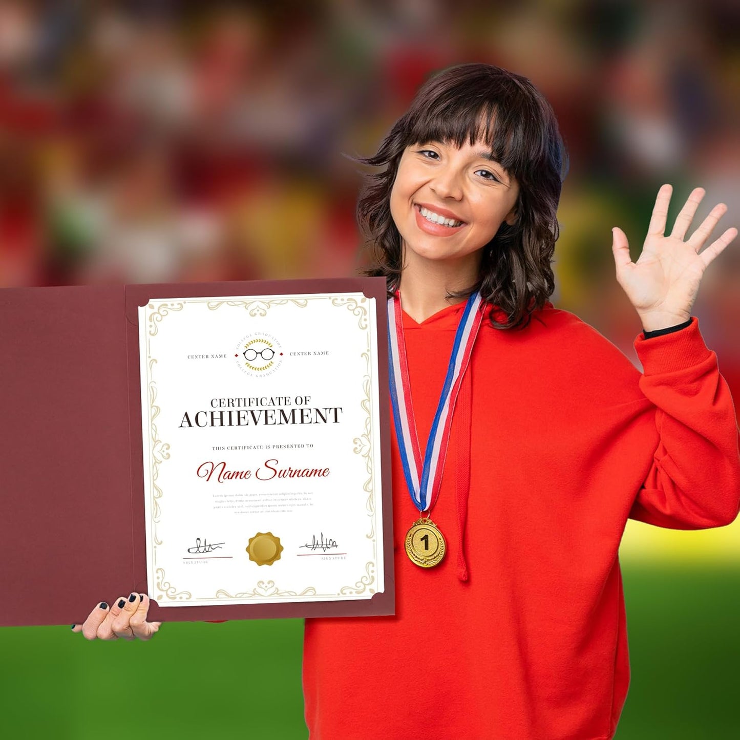 GNL Certificate Holders - 25 Packs Burgundy Diploma Holders, Certificate Covers with Gold Foil Border, for Letter Size 8.5 x 11 Certificate Paper, Award, Graduation, Documents