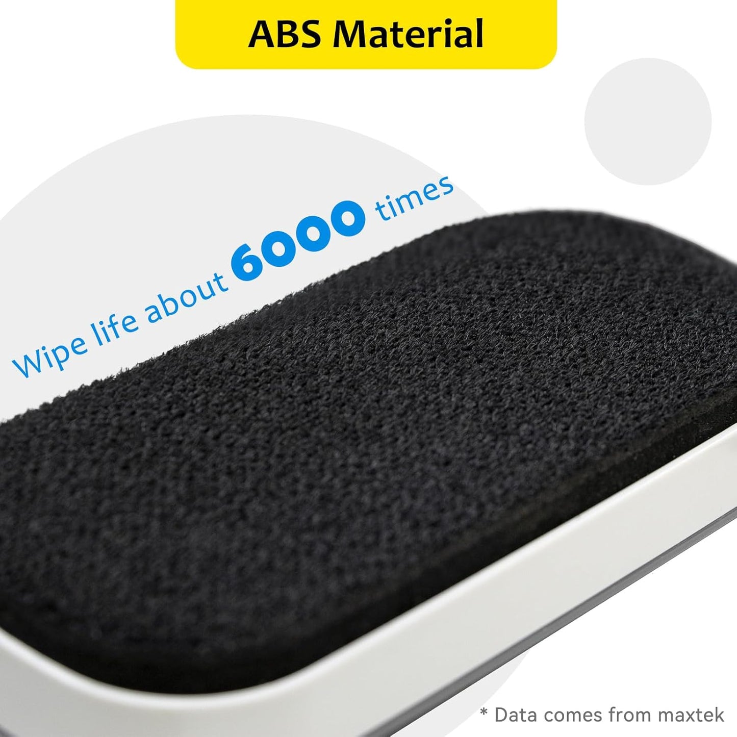 maxtek Magnetic Dry Erase Eraser, Glass Board Erasers, 4 Pack, Whiteboard Eraser for Dry Erase Board, Glass Board, Calendar Board, Office and School Supplies (Gray)