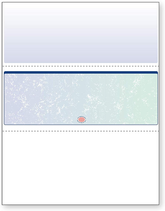 DocuGard Blue/Green Premier Prismatic Middle High Security Check Paper - QuickBooks & Laser/Inkjet Printer Compatible - 13 Security Features - 500 Blank Business Checks (04535)