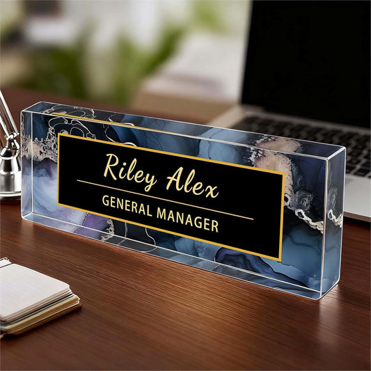 Desk Name Plate Personalized, Office Decor Cute Desk Accessories for Employee Appreciation Gifts Office Gifts for Boss, Teacher (S4)