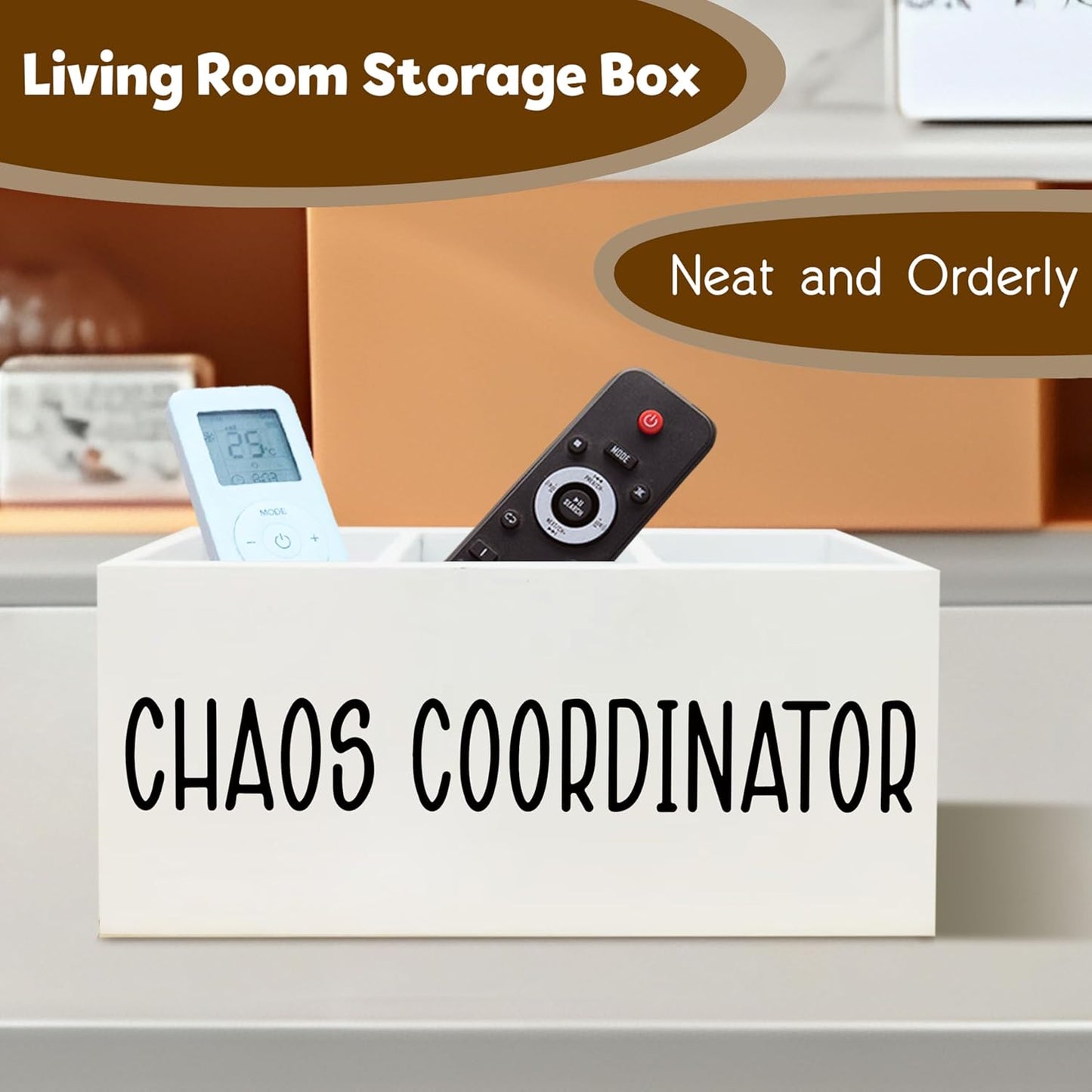 Chaos Coordinator Gifts Pen Holder for Desk, Thank You Appreciation Gift for Coworkers Boss Leader Manager Wooden Pen Pencil Holder Organizer for Office Desk Accessories