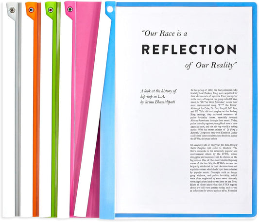 5PCS Clear Report Covers with Swing Clip, Professional Clear Front Presentation Folders Resume Folder, 30 Sheets Capacity A4 Size File Document Organizer, No Punch Needed