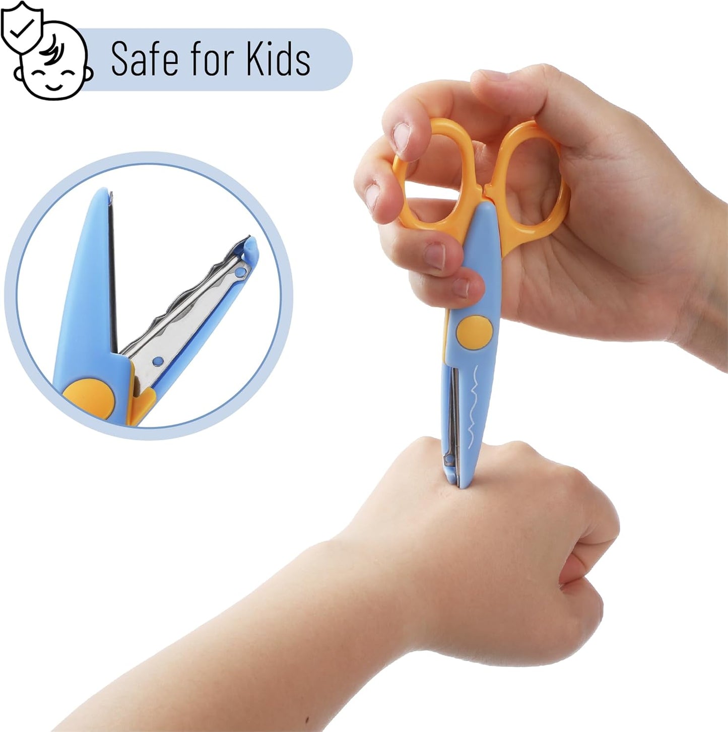 Mr. Pen- Craft Scissors Decorative Edge, 6 Pack, Jewel Colors, Zig Zag Scissors for Crafting