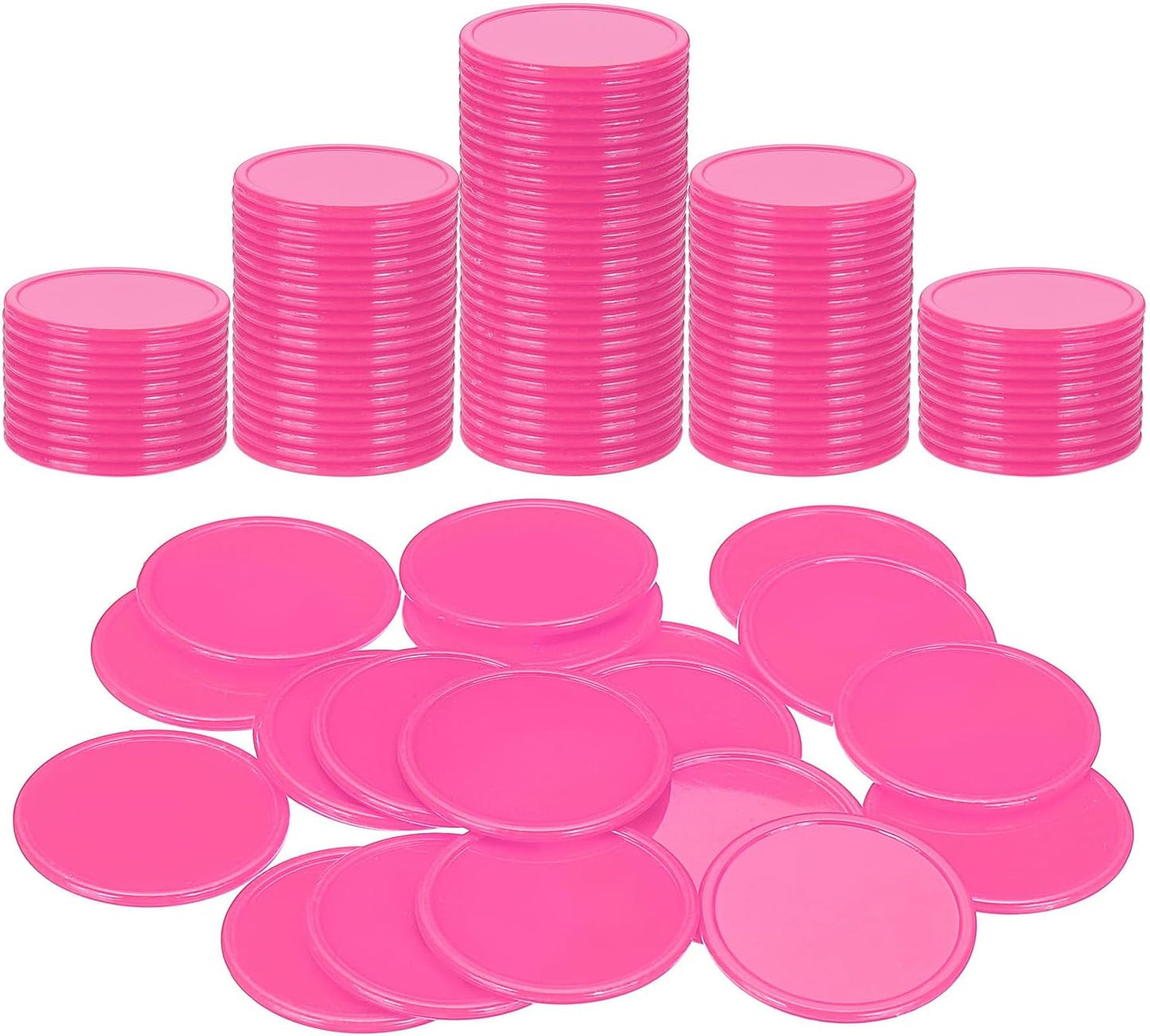 uxcell Plastic Poker Chips, Learning Counters Counting Counters Disk Marker Opaque Game Token for Game Play Math Counting