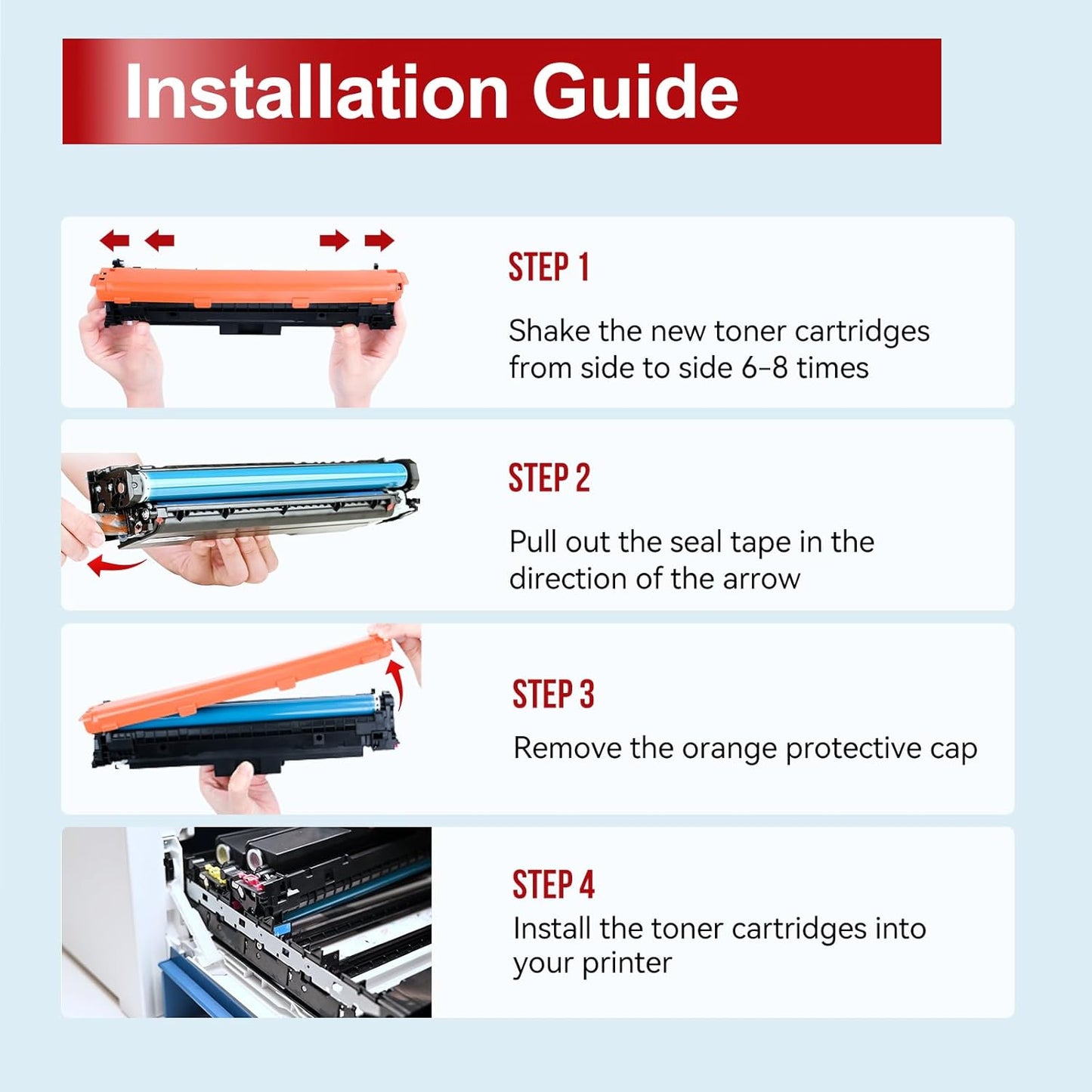 InkNI Compatible Toner Cartridge Replacement for Canon 069 069H Toner Cartridge Set use with Canon imageCLASS MF753Cdw MF751Cdw LBP674Cdw LBP673Cdw LBP674Cx MF752Cdw MF756Cx Printer(BCMY 4 Pack)